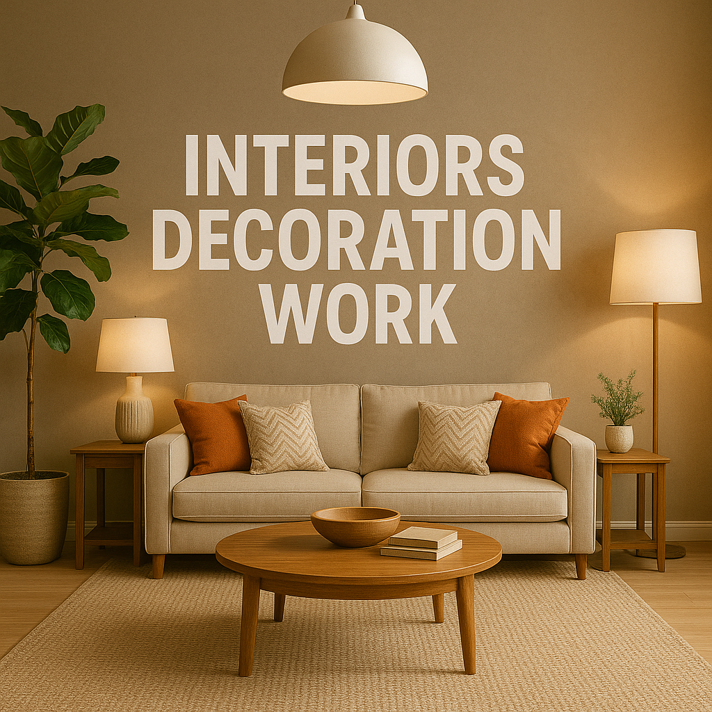 Interiors decoration work